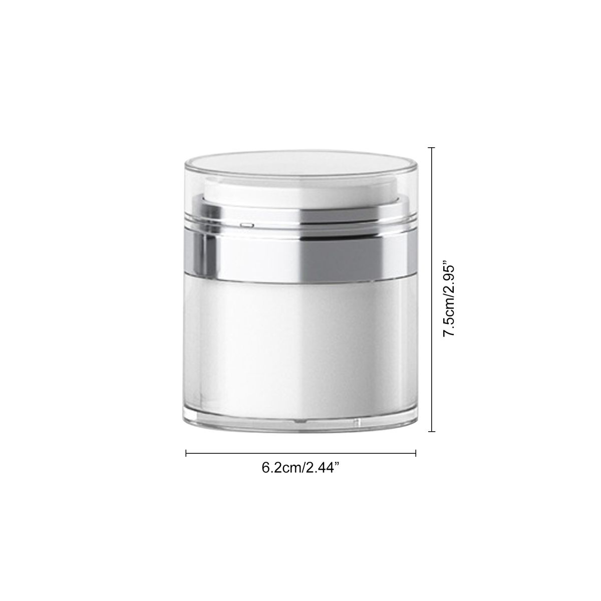 50ml Airless Pump Jar Bottles Portable Lotion Dispenser