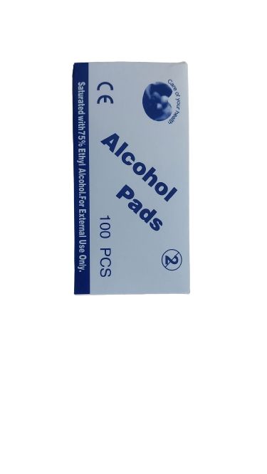 75% Isopropyl Alcohol Pads For Disinfection Before Injection Count 100 PCs