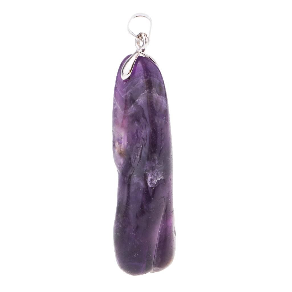Amethyst Natural Stone Pendant Energy Crystal Pendant
