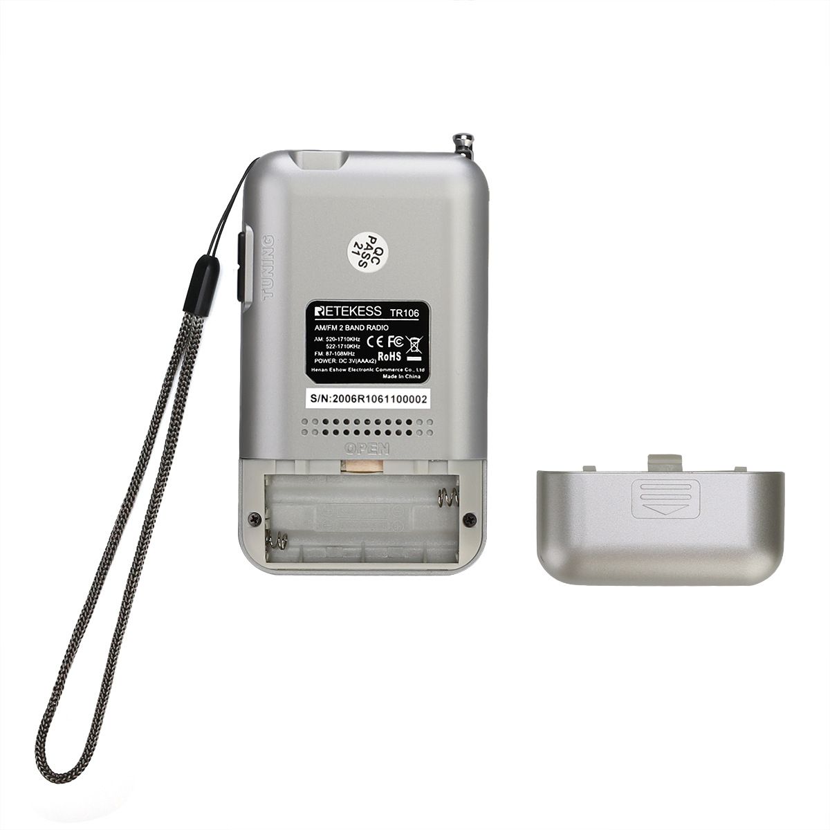 RETE.KESS TR106 Portable Radio [FM/AM] Sleep Timer