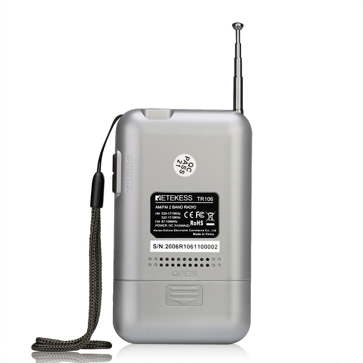 RETE.KESS TR106 Portable Radio [FM/AM] Sleep Timer