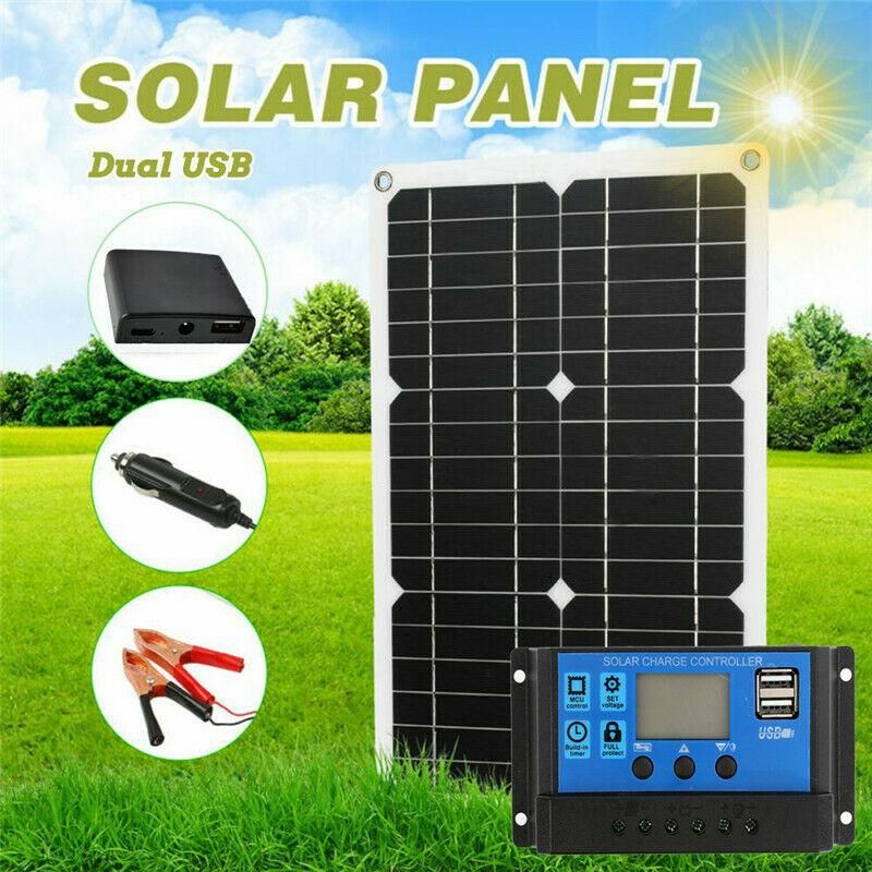 180W Solar Panel Kit 12V Battery Charger with 100A