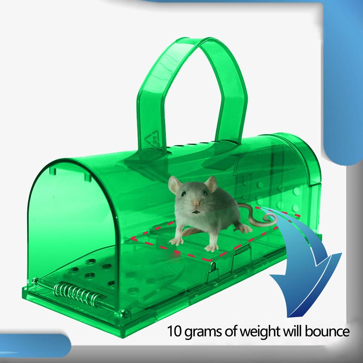 Rat Trap Cage Rat Mice Hamster Catcher Cage with Handle Green