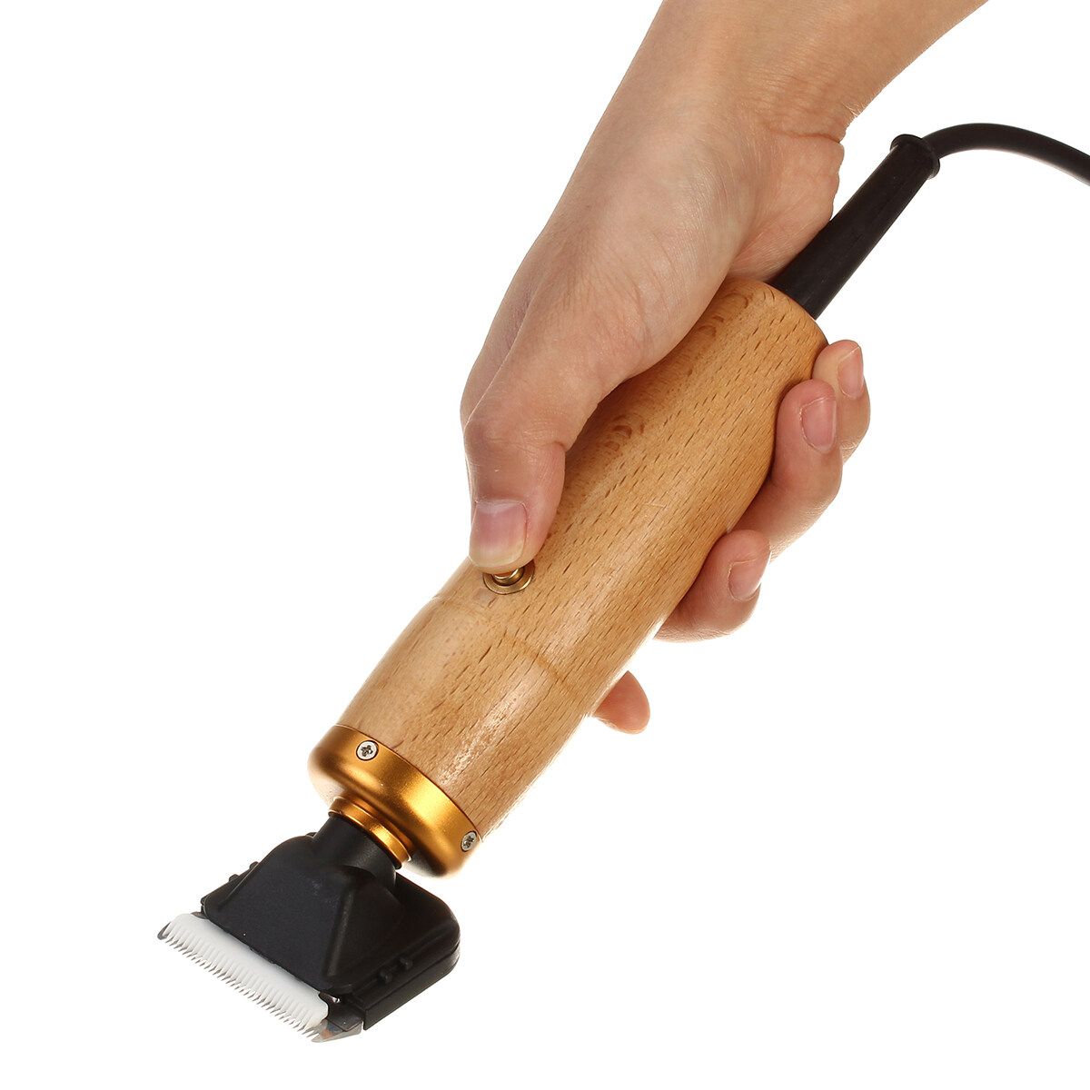 200W Electric Horse Sheep Animal Hair Trimmer Pet Clipper Hair Machine Wood EU Plug110V