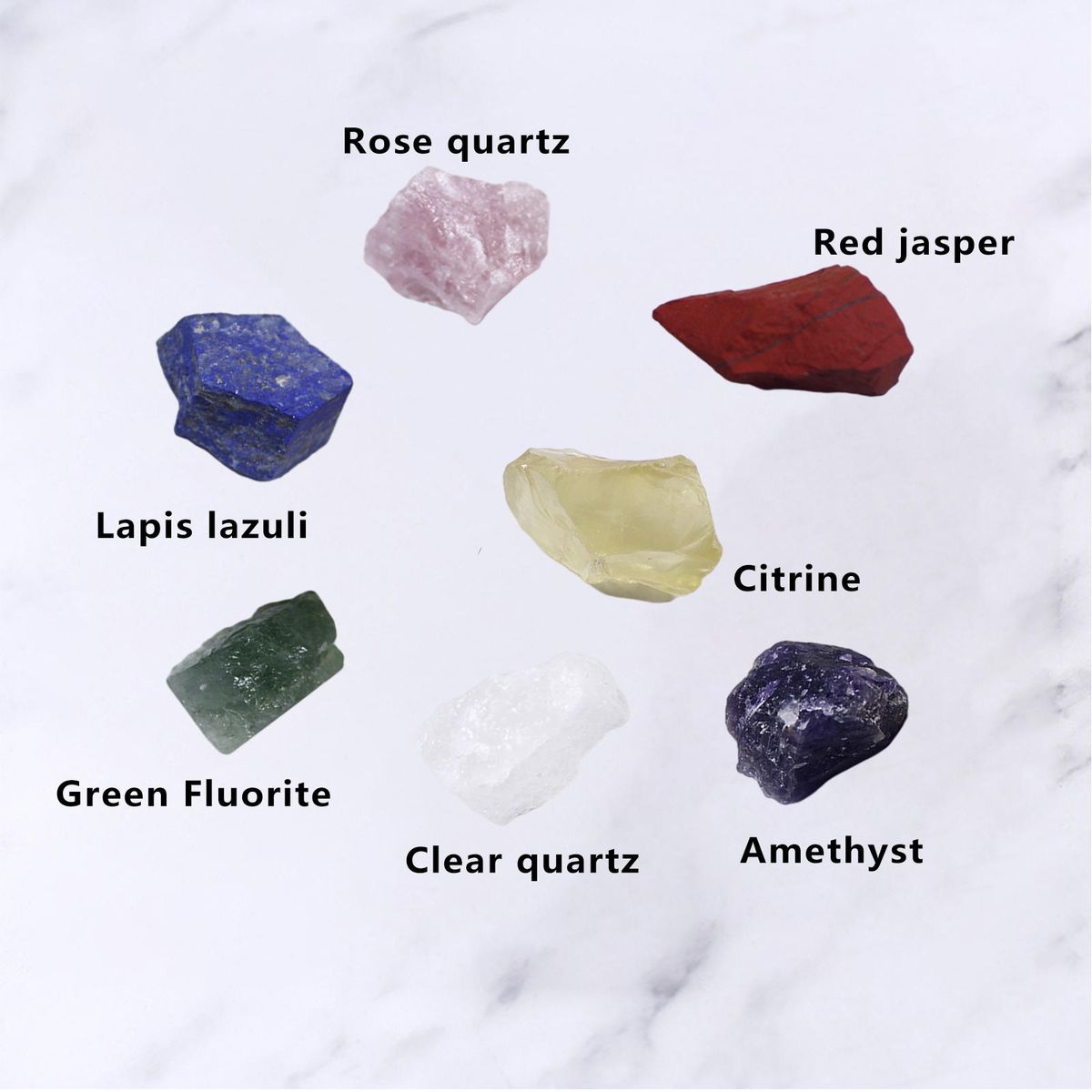 7Pcs Crystal Stones Tumbled Meditation Heal Stone
