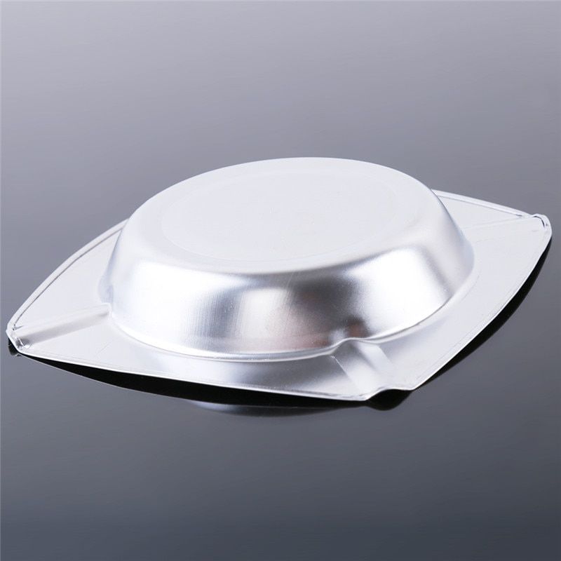 Portable Ash Tray Home Metal Ashtray Round Asbak Square Large Capacity Cigarette Aschenbecher Push Down Smoking