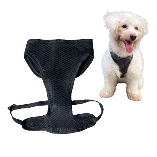 Small/Medium Sized Breathable Dog Harness Mesh Vest- BLACK