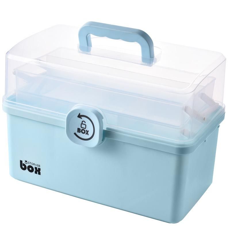 3/2 Layer Portable First Aid Kit Storage Box Plastic