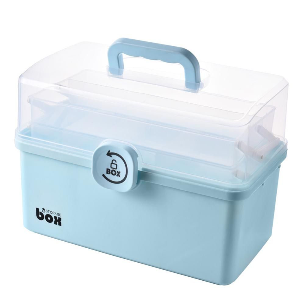 3/2 Layer Portable First Aid Kit Storage Box Plastic