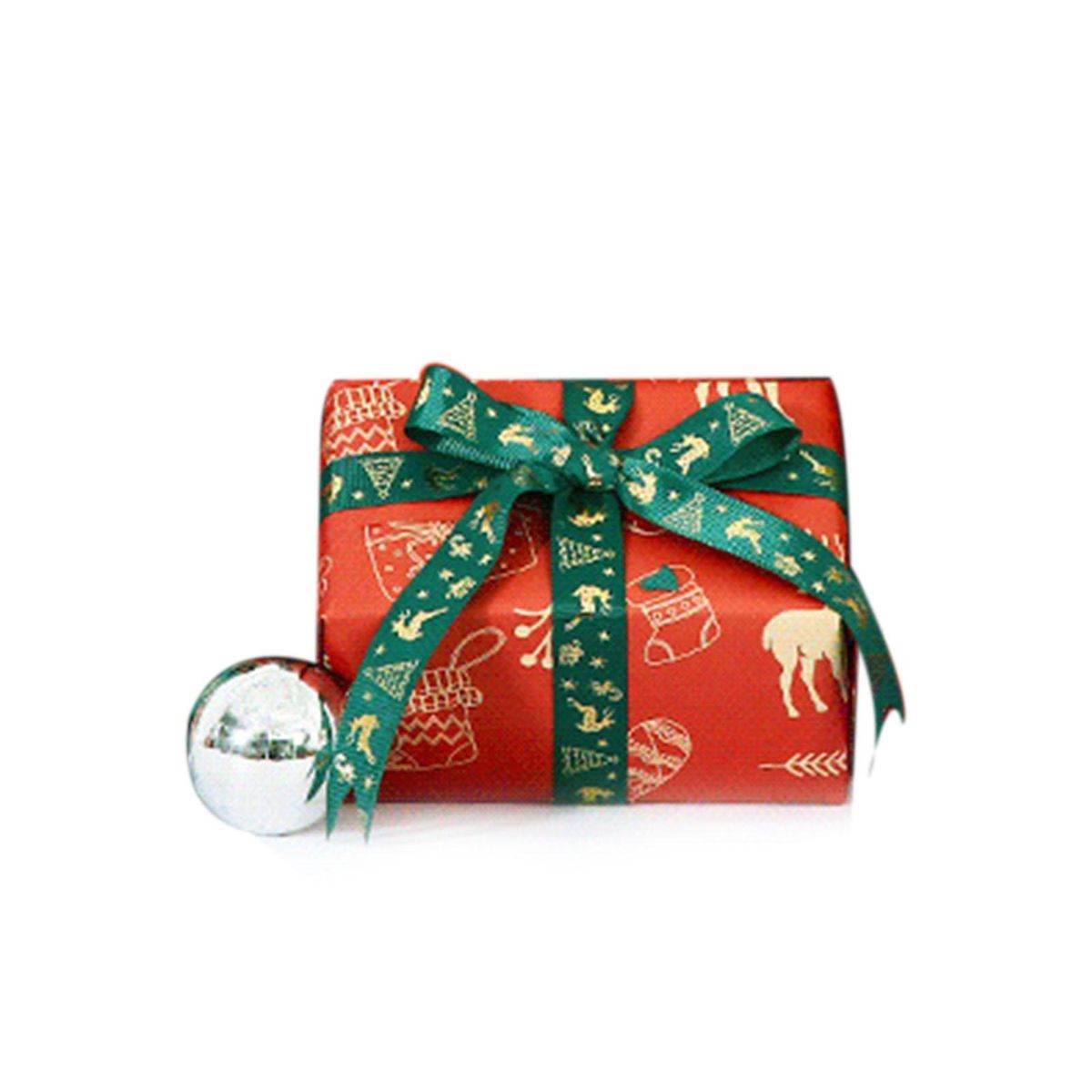 High-quality Wrapping Paper 2-pack Festive Xmas Wrapping for Gift Dark Red