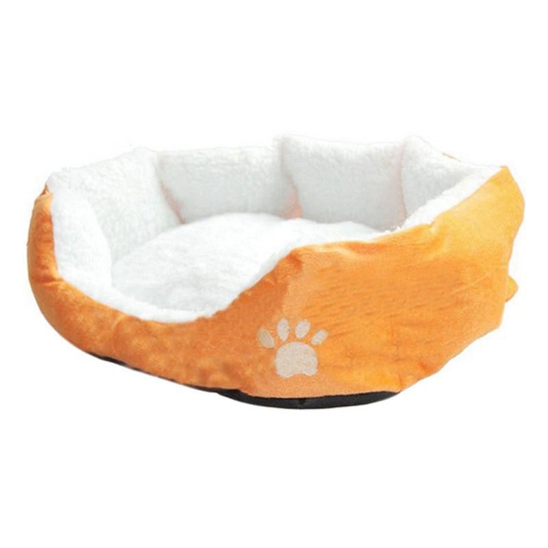 Ultra Soft Plush Cushion Pet Sleeping Bed Warm Mat-Rose Red