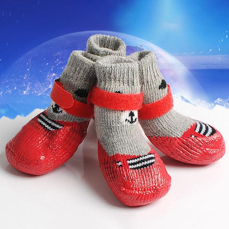 4Pcs/Set Outdoor Indoor Anti-slip Silicone Sole Pet-Black