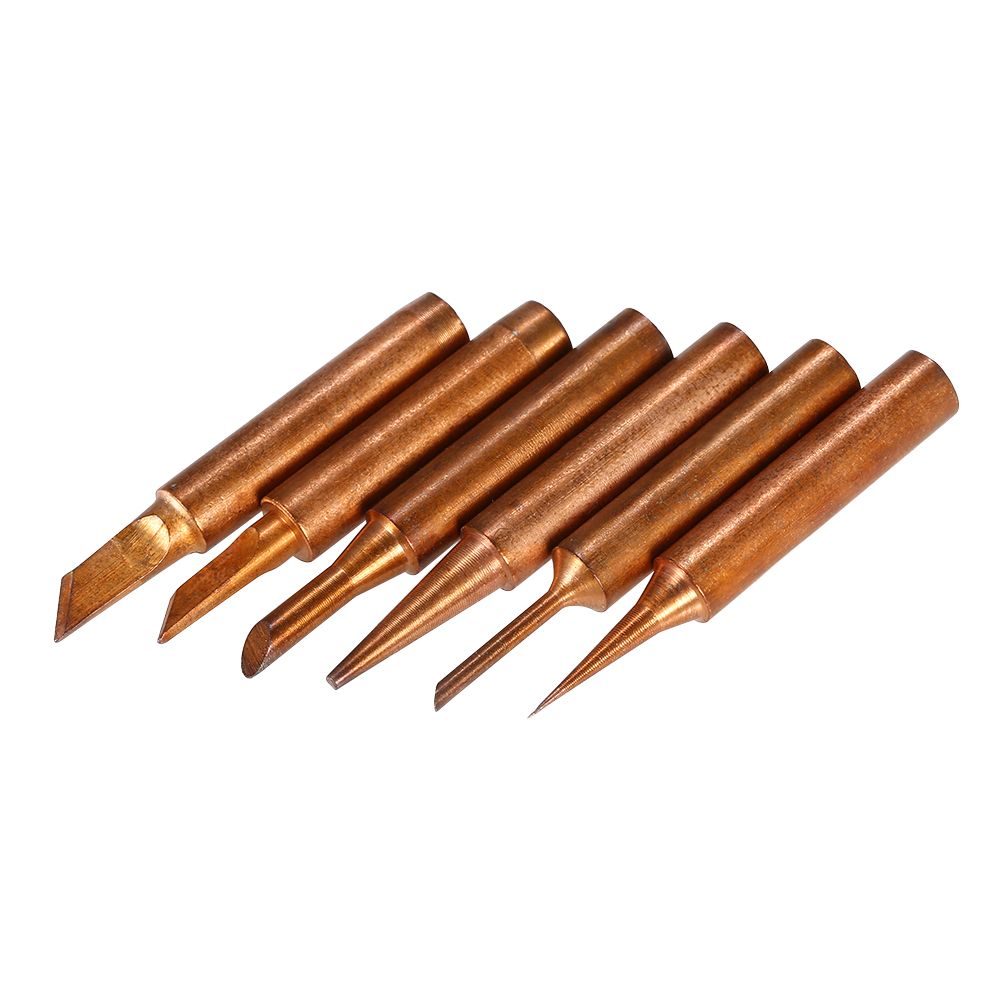 6PCS Copper Soldering Iron Tips Replacement Solder Tip