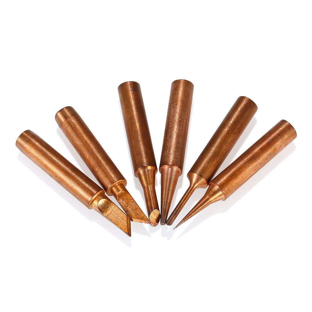 6PCS Copper Soldering Iron Tips Replacement Solder Tip