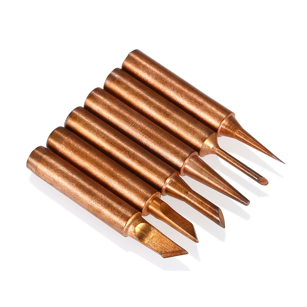 6PCS Copper Soldering Iron Tips Replacement Solder Tip