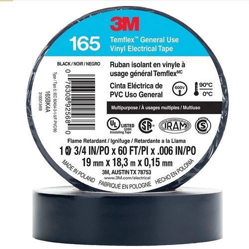 Vinyl Electrical Tape Black 10 Roll