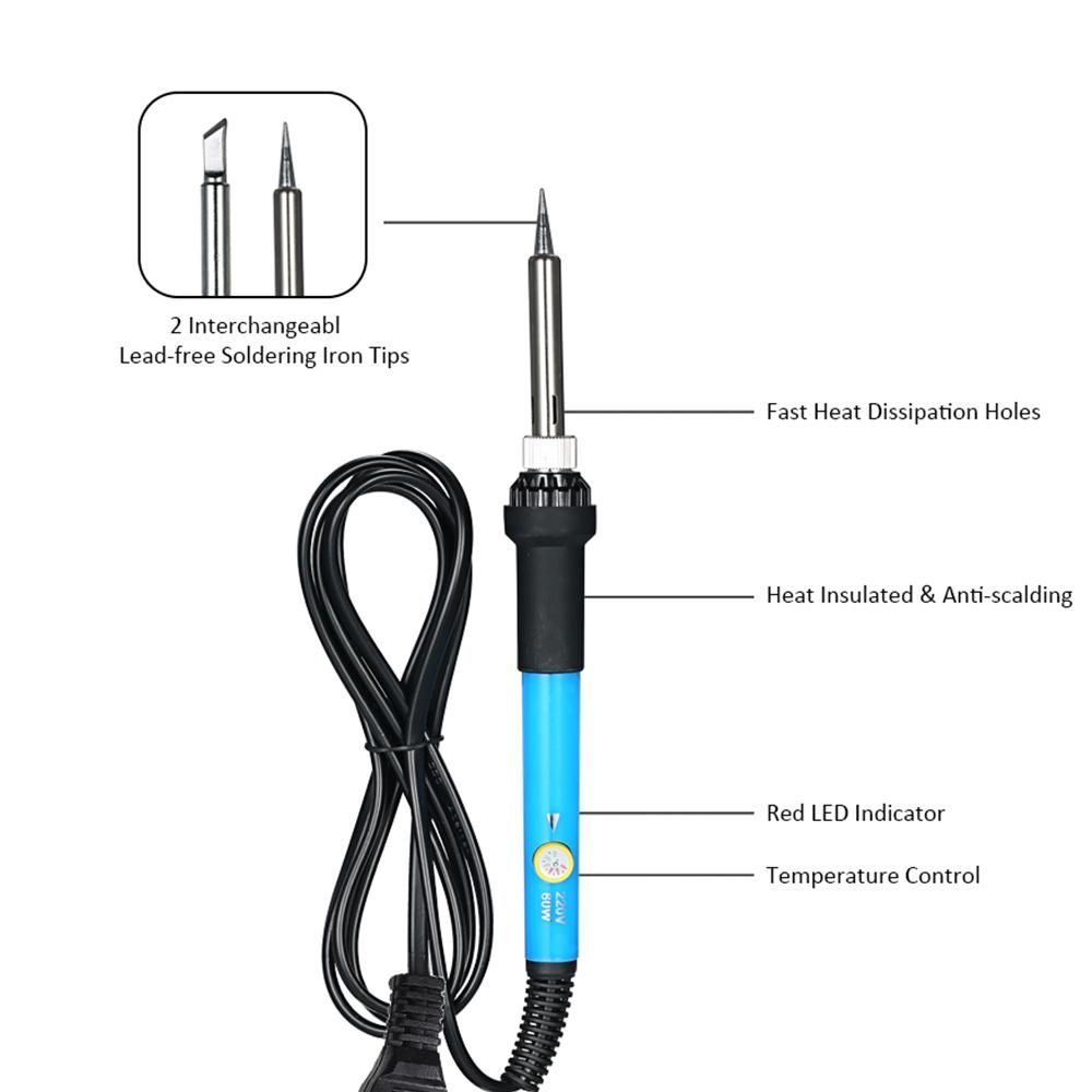858D 700W High Quality Soldering Station LED Digital Solder Iron Desoldering Station BGA Rework Solder Station Hot Air Gun + Electric Iron Set for SMD SMT DIP