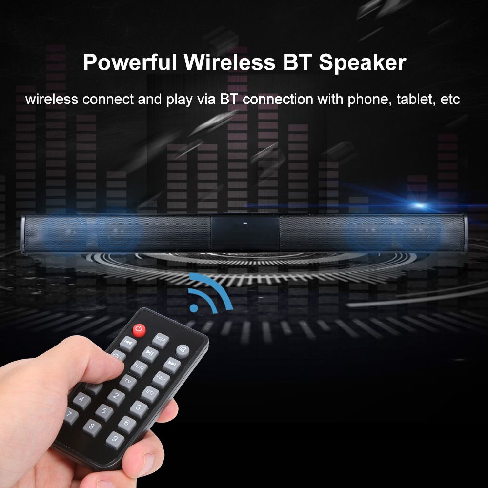 Luxury Wireless BT 4.0 Soundbar Speaker With RCA Line Remote