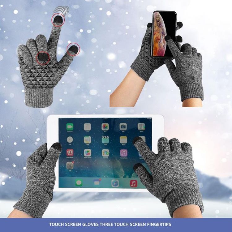 2 Pairs Knitted Warm Gloves