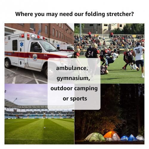 Medical Emergency Folding Stretcher Aluminum Alloy Portable