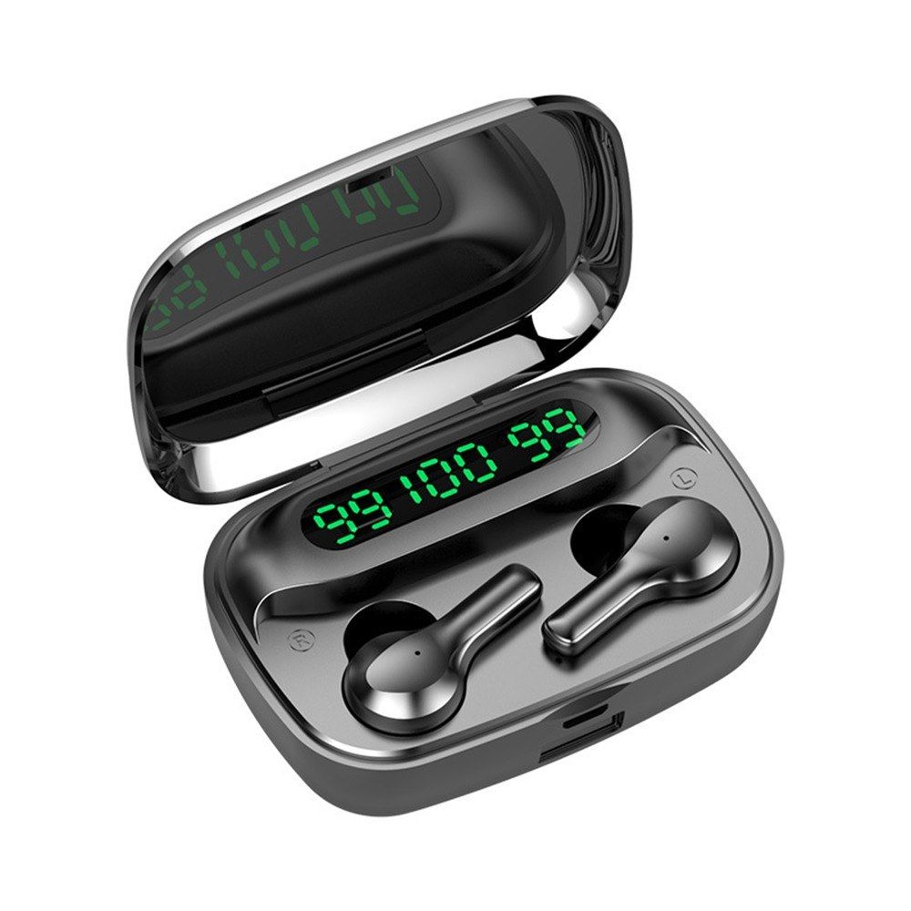 Wireless BT Headphones In-ear Sports Earbuds With LED