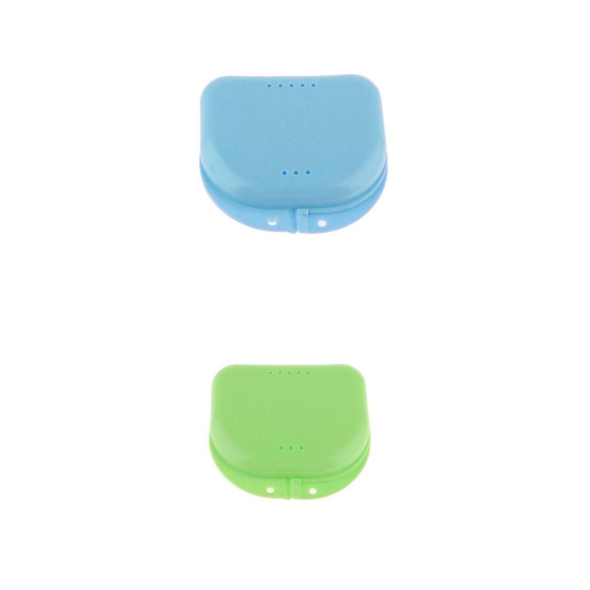 2 Mouth Guard Case Orthodontic Dental Retainer Box Denture Storage