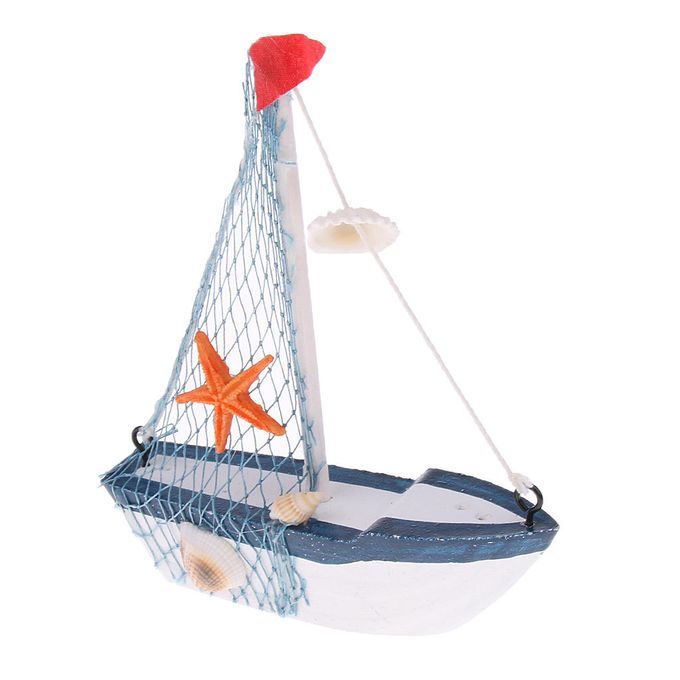 Retro Wooden   Mini Sailing Boat Model Nautical Decor #3 #3