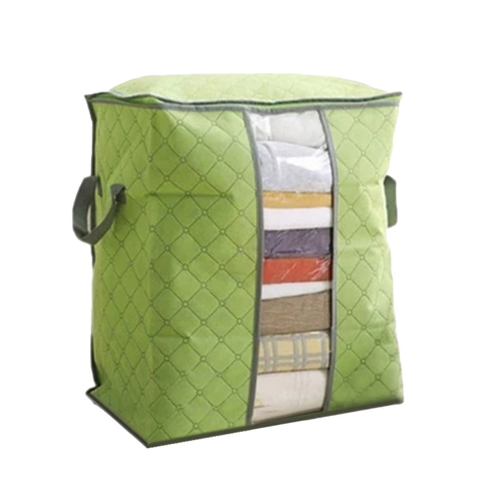 Portable Quilt Storage Bag Clothes Wardrobe Blanket-Green