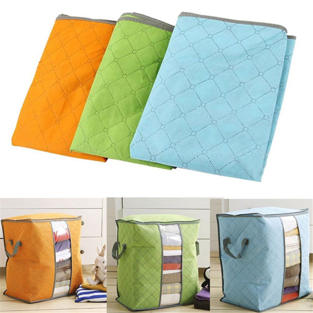 Portable Quilt Storage Bag Clothes Wardrobe Blanket-Green