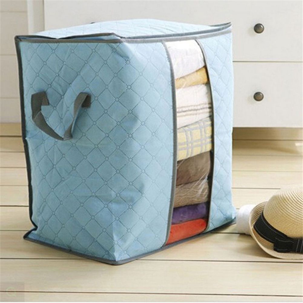Portable Quilt Storage Bag Clothes Wardrobe Blanket-Green