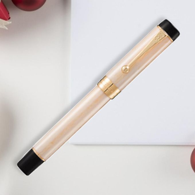 Acrylic Fountain Pen Iridum 0.5mm Nib Smooth Writing Business White