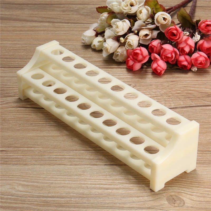 Equipment 15mm Test Plastic Holder School Laboratory Rack Tubing Test In 20Holes Rack Lab White For Laboratory Kicute