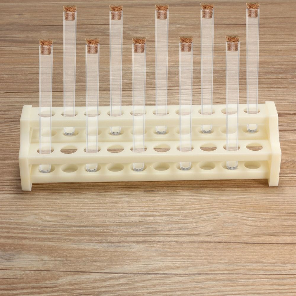 Equipment 15mm Test Plastic Holder School Laboratory Rack Tubing Test In 20Holes Rack Lab White For Laboratory Kicute