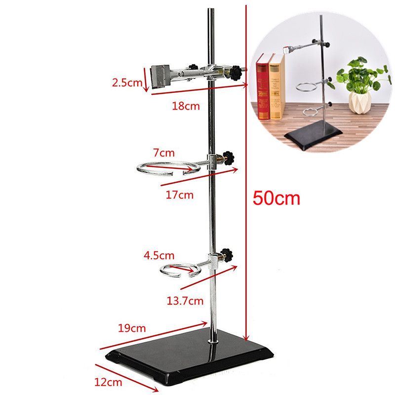 1 Set Laboratory Ring Stand 50CM High Retort Stand Stand