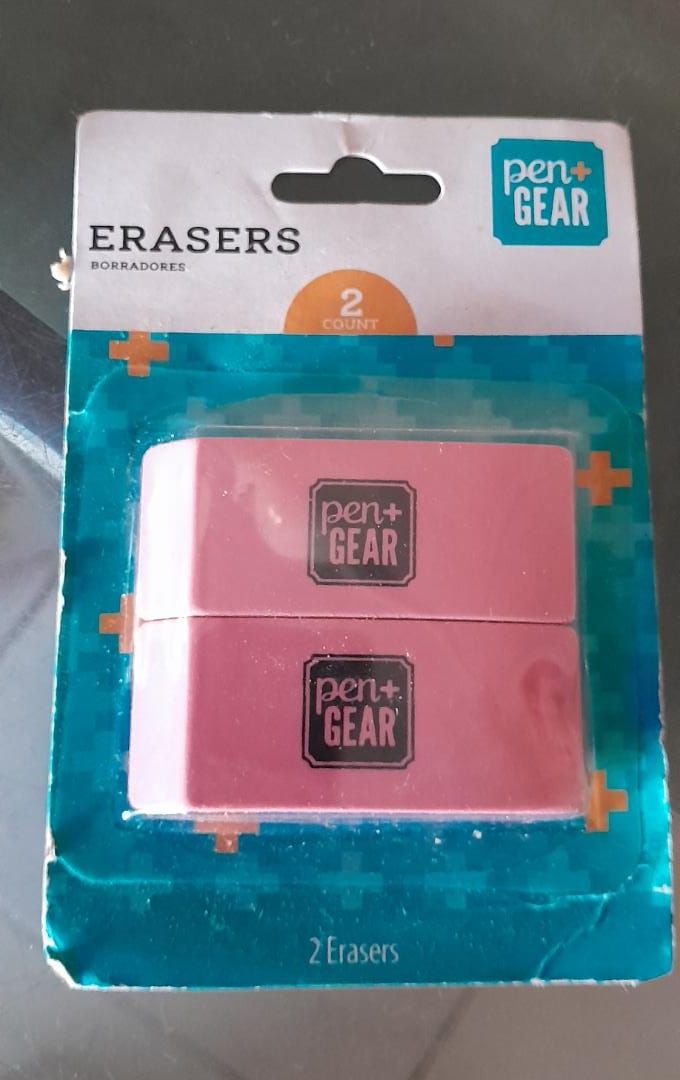 Erasers 2 Count