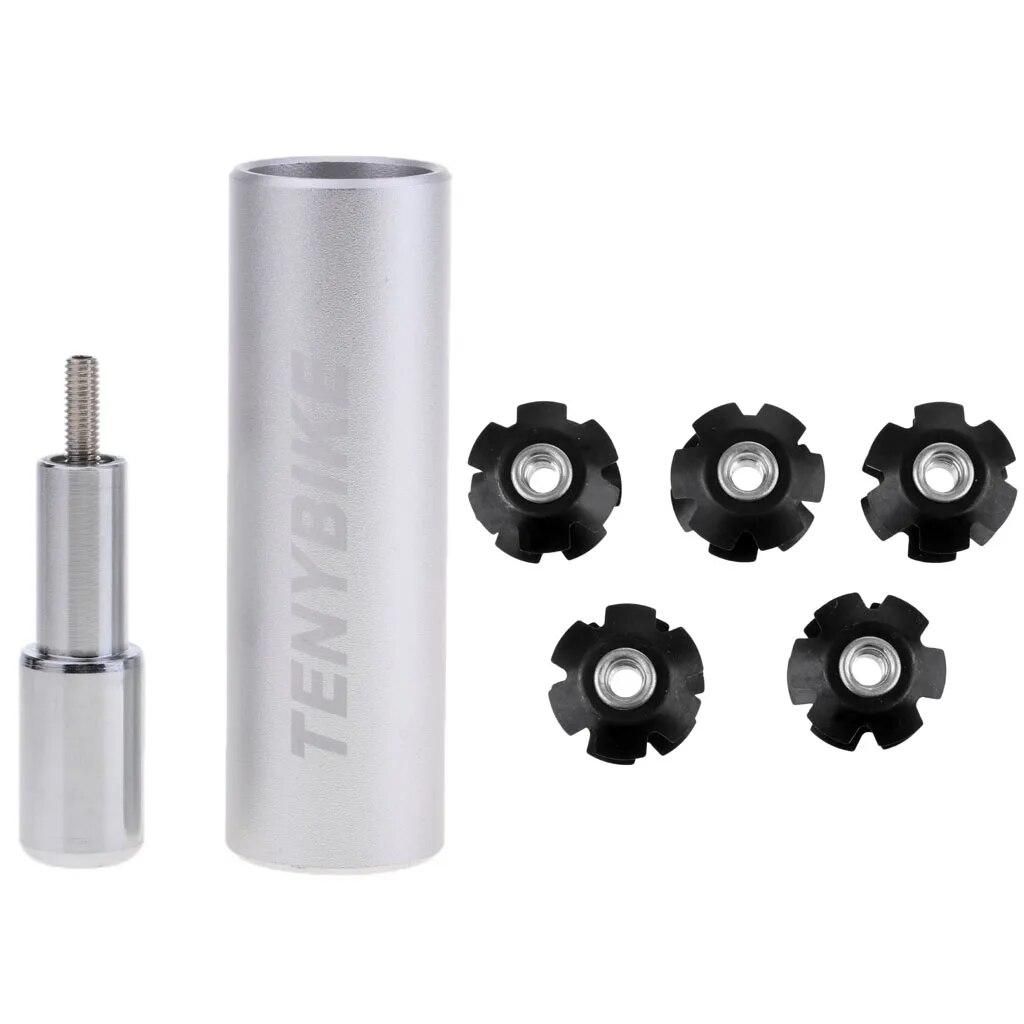 5x Alloy Bike Ahead Headset Threadless Fork Star Fangled Nut & Insert Tool