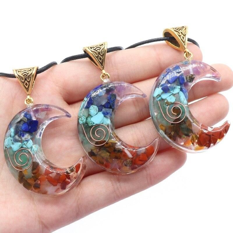 Daily Jewelry Make You Fashionable 7 Chakras Crystals Stones Energy Crushed Meditation Pendant Necklace Jewelry Chain for Men