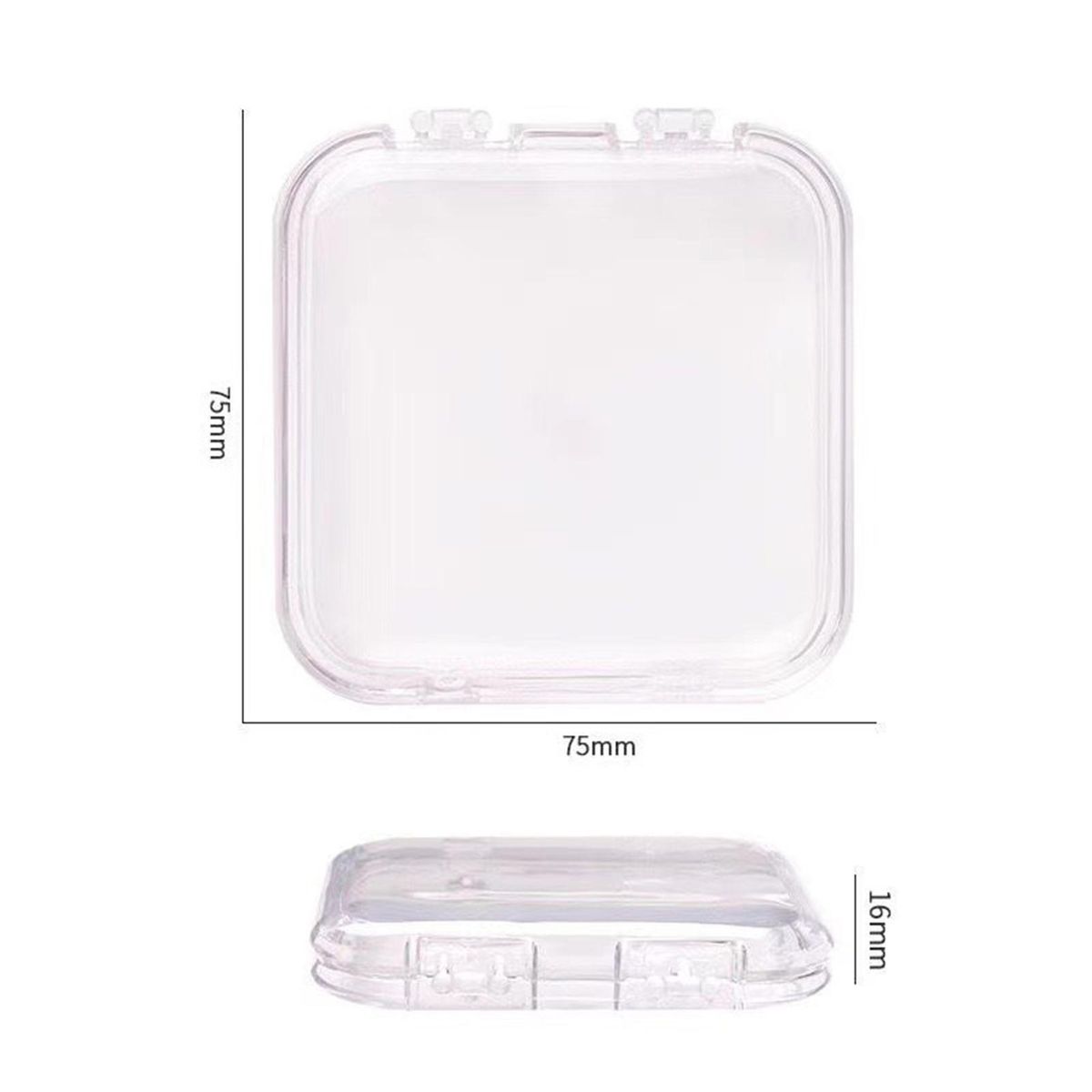 5PcsSet Nail Storage Box Earring Necklace Ring Bracelet Jewelry Container Clear