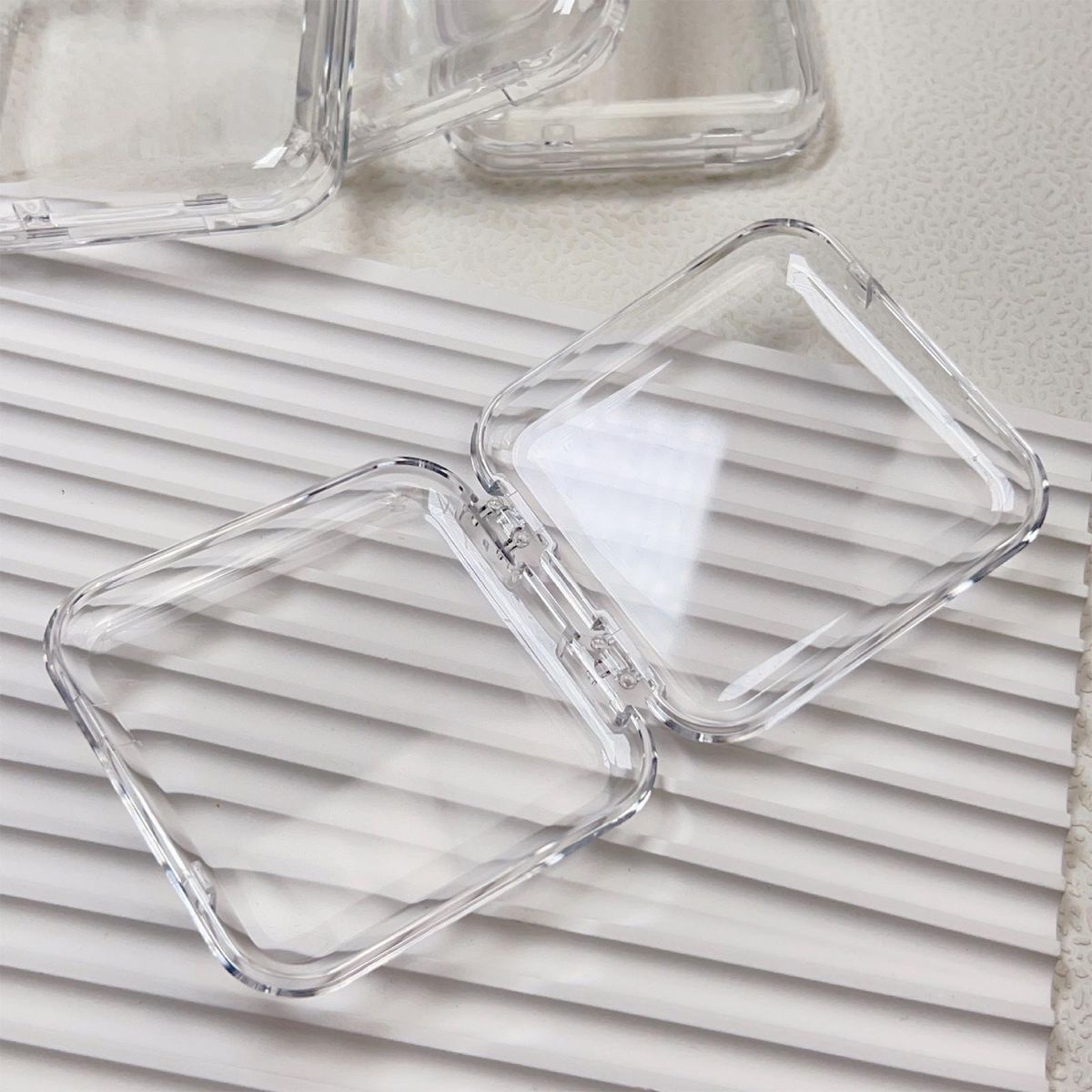 5PcsSet Nail Storage Box Earring Necklace Ring Bracelet Jewelry Container Clear