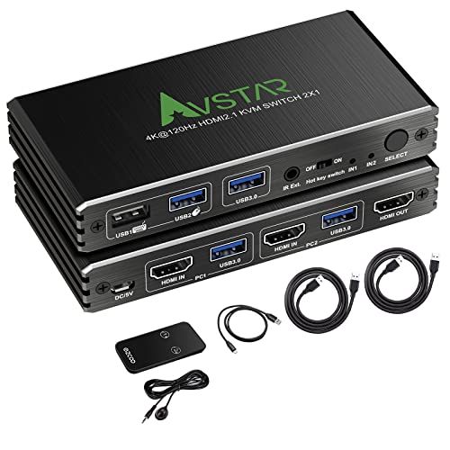 8K60Hz 4K120Hz HDMI 21 KVM Switch With USB 30 2 In 1 Out 2 P
