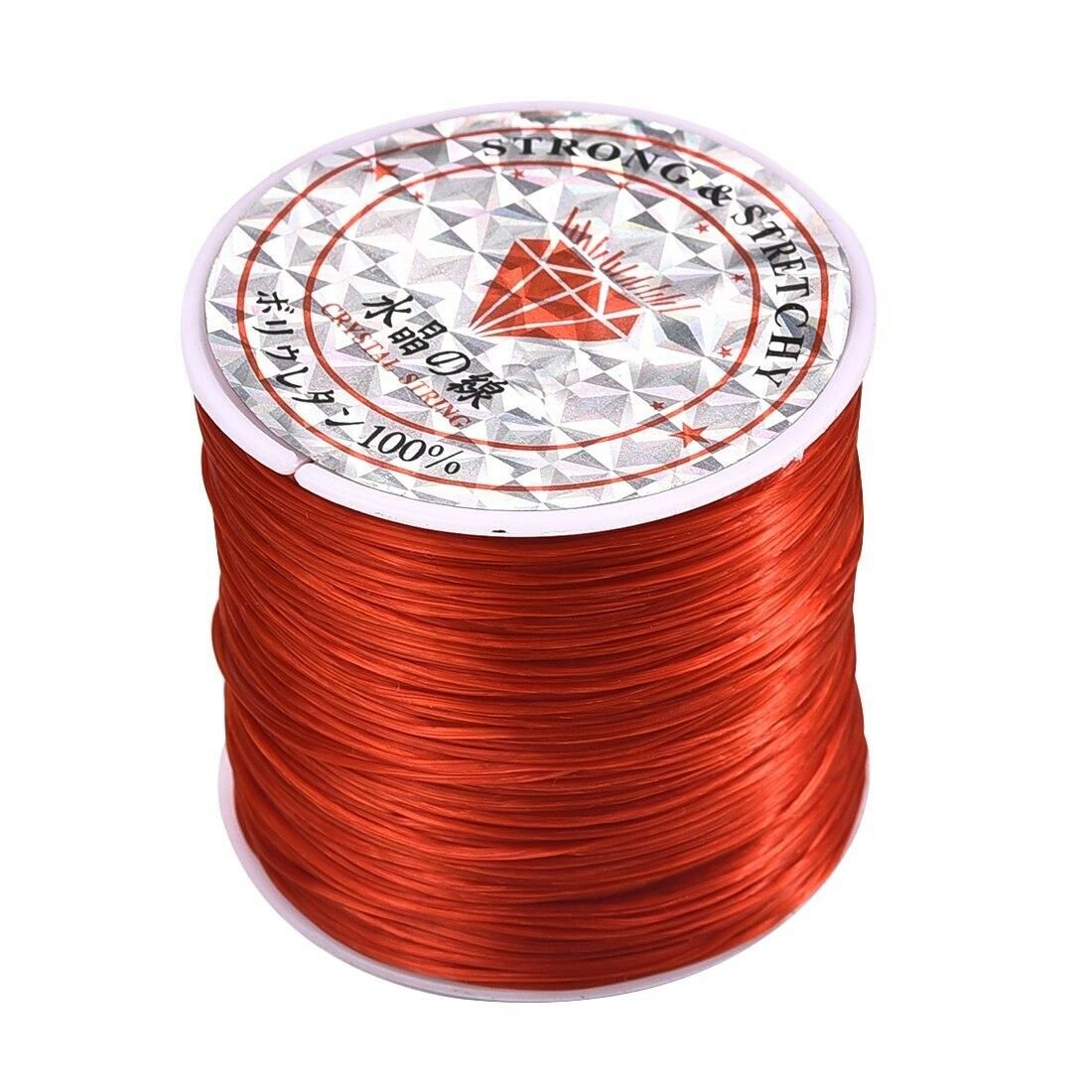 50m Roll 0.3mm X 1mm Crystal Elastic Beading Bead String Cord DIY Jewelry Knit Wire High Quality For Jewelry Making