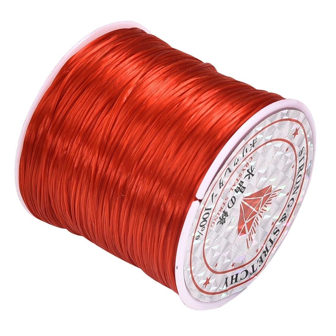50m Roll 0.3mm X 1mm Crystal Elastic Beading Bead String Cord DIY Jewelry Knit Wire High Quality For Jewelry Making
