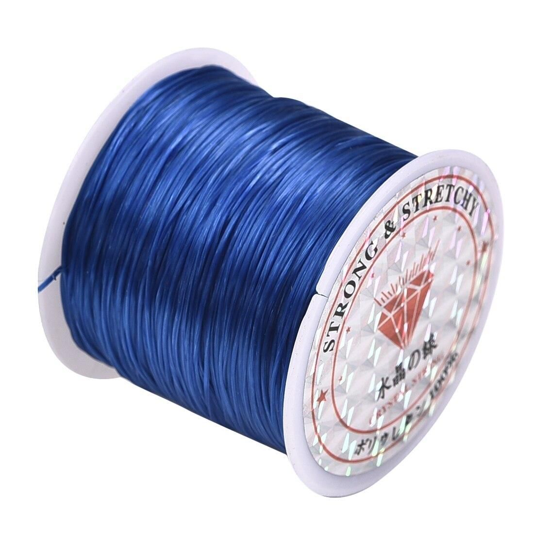 50m Roll 0.3mm X 1mm Crystal Elastic Beading Bead String Cord DIY Jewelry Knit Wire High Quality For Jewelry Making