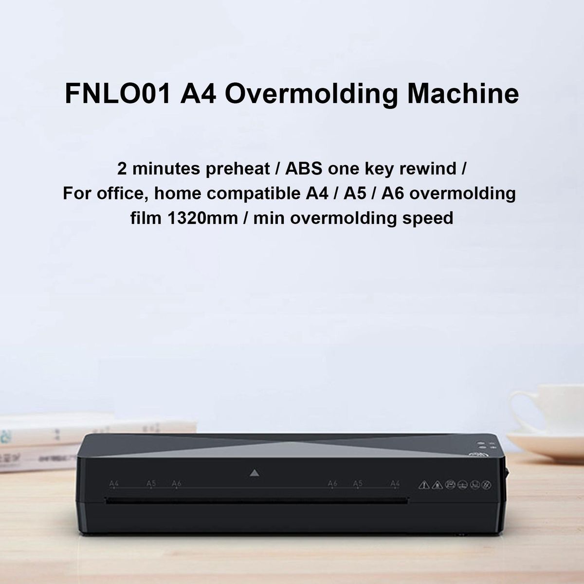 A4 Hot Laminator Portable Home Photo Corner RounderHole Punch30PCS Laminating Film US Plug