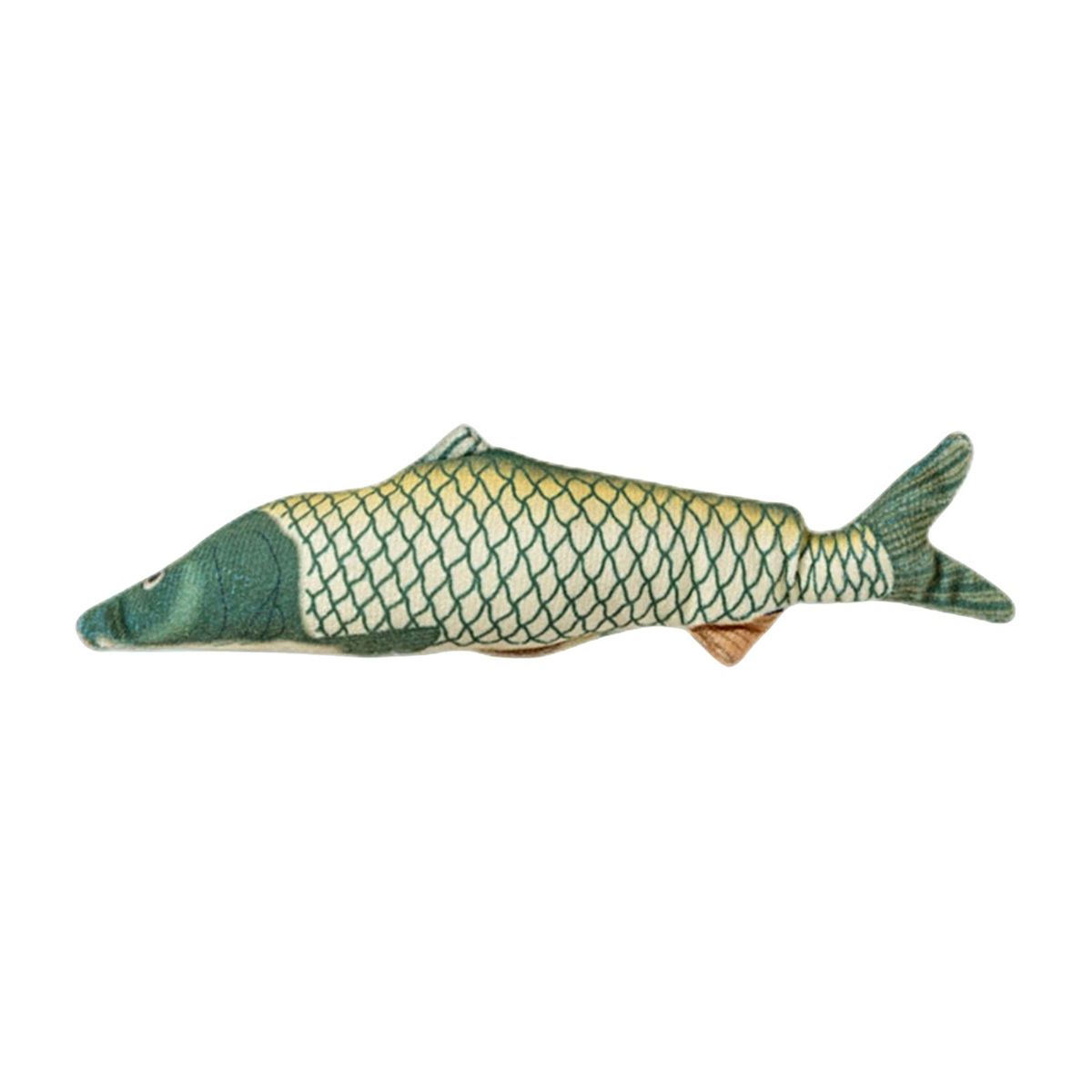 Fish Kitten Toy Pet Cat Toy Catnip Fish Plush Stuffed Cushion Light Green