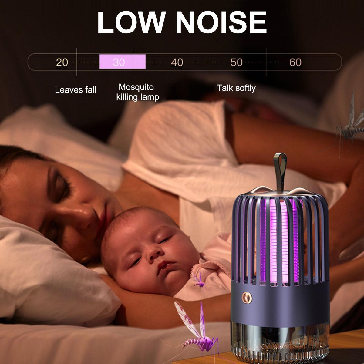 Electric Mosquito Killer Lamp Household Mosquito Zapper Portable Mosquito Trap Lamp Killing Lamp for Mosquito Fly Traps