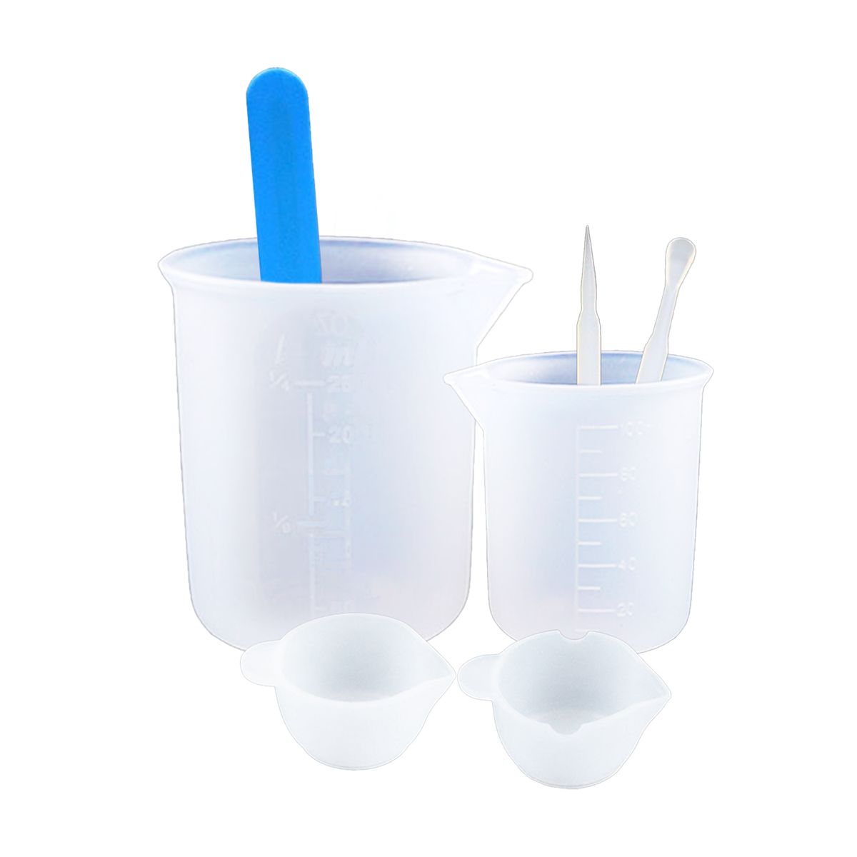 8PCS DIY Silicone Resin Measuring Cups Tool Kit 100   250mL