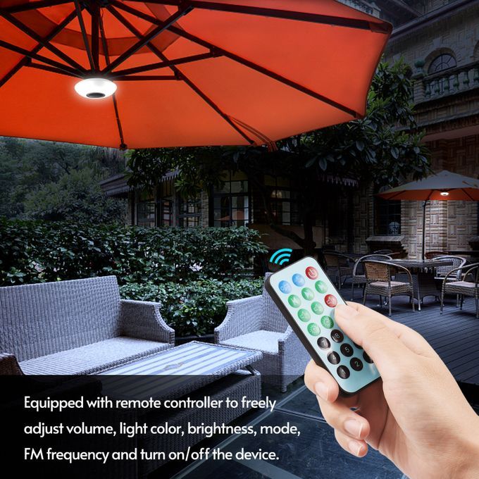 3 In 1 Patio Lights BT Speaker FM Radio LED Rechargeable