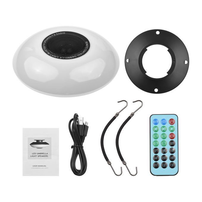 3 In 1 Patio Lights BT Speaker FM Radio LED Rechargeable
