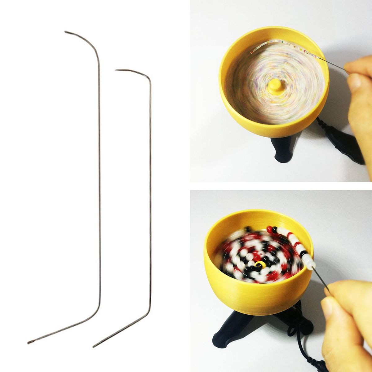 2Pcs Bead Spinner Needles For Bracelet Necklace Making Spin String